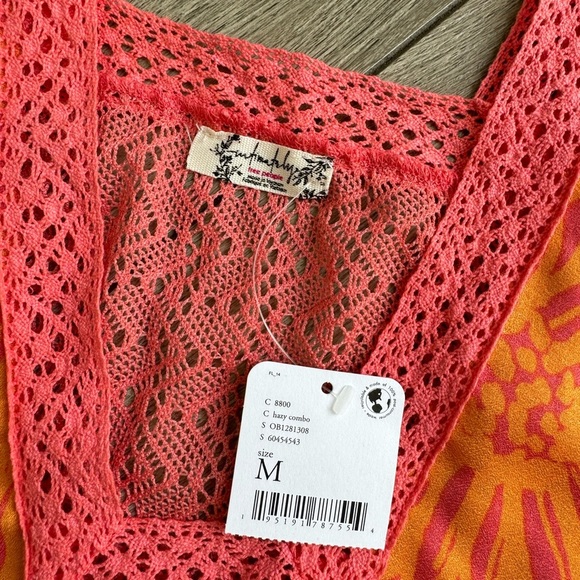 Free People Imtimately Tiers For You Boho Floral Maxi Orange. Size: M. NWT - Picture 7 of 13